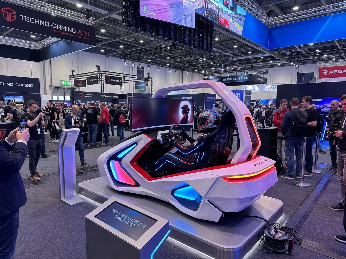 Futuristic cockpit with LED staging